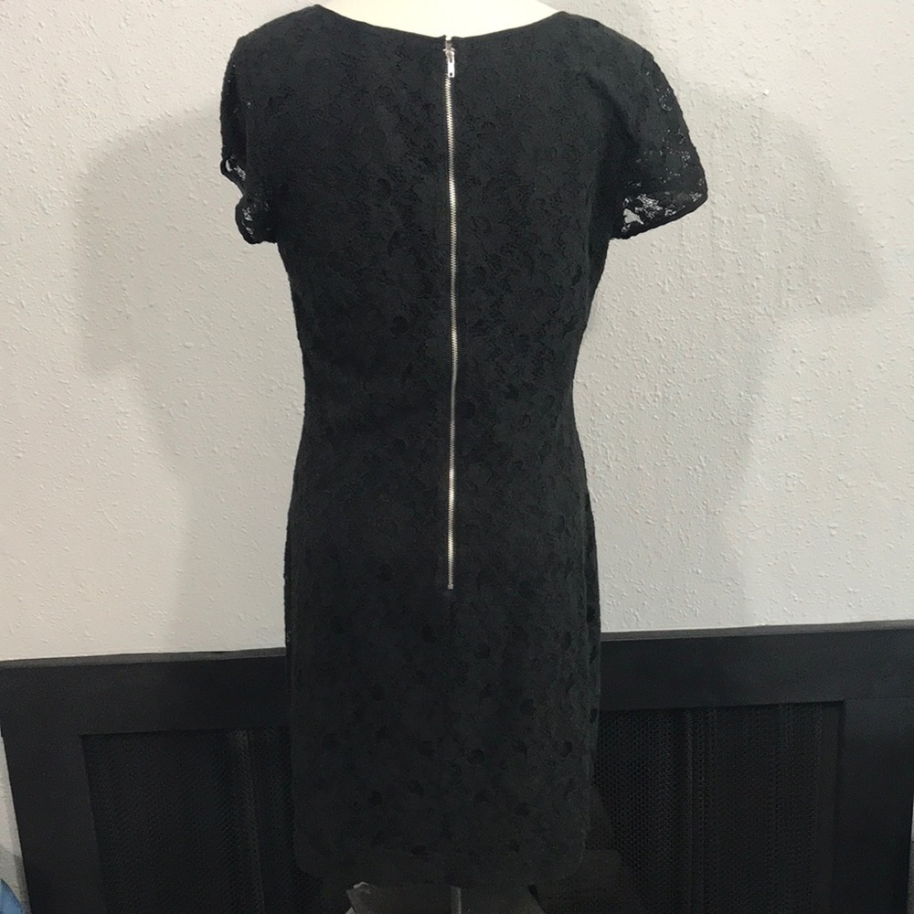 Banana Republic Round Neck Black Lace Sheath Dress - Picture 3 of 10